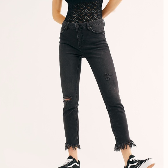 Free People Denim - Free People Great Heights frayed skinny jeans